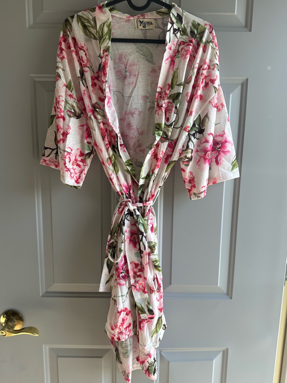 Show Me Your Mumu Pink Floral Tie Robe